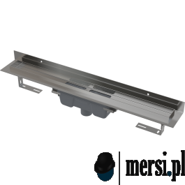 Alcaplast APZ1016 WALL Odpływ podłogowy z obramowaniem do pełnego rusztu i kołnierzem przymocowanym do ściany, odpływ pionowy