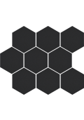 Cerrad CAMBIA Black 27x33 lappato Mozaika Heksagon