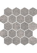 Paradyż SPACE Grafit mozaika hexagon poler 25,8x28