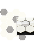 Uniwersalna Mozaika Bianco Paradyż Hexagon mix 22x25,5