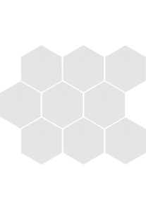 Cerrad CAMBIA White 27x33 lappato Mozaika Heksagon
