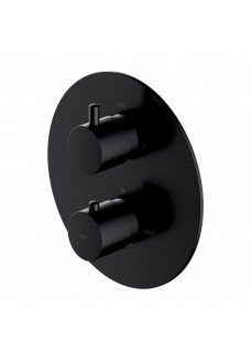 Omnires Y termostatyczna bateria prysznicowo-wannowa podtynkowa czarny Y1236ROBL