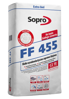 SOPRO FF 455 - Biała, wysokoelastyczna zaprawa klejowa 5kg
