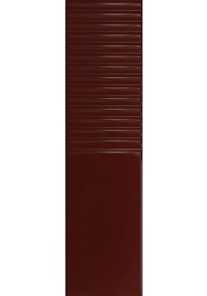 Tubądzin GROOVE BURGUNDY 2 GLOSS STR 29,8x7,8