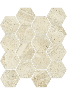 Paradyż SUNLIGHT Stone Beige mozaika hexagon 22x25,5