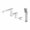 Omnires PARMA bateria wannowa chrom / biały PM7432CRB