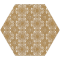 Paradyż SHINY LINES Gold Heksagon Inserto E 19,8x17,1