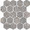 Paradyż SPACE Grafit mozaika hexagon poler 25,8x28